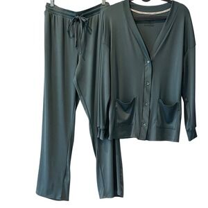Live 2‎ Lounge Ribbed Women's Loungewear Set Pants Cardigan Small